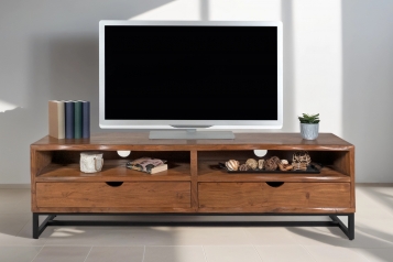 Lowboard TV-Board Akazienholz nussbaumfarben massiv 160 x 50 cm Sukhothai