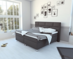 Boxspringbett Hotelbett 180 x 200 cm Stoff grau OLIVIA