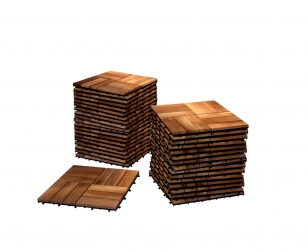 SAM® Holzfliesen Set 44 Stück = 4 m ² Akazie Modell 02