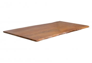SAM® Tischplatte 200 x 100 cm Baumkanten-Platte massiv Akazie nussbaum Auf Lager !