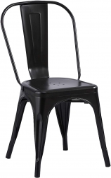 SAM® Esszimmerstuhl Metallstuhl Bistrostuhl stapelbar schwarz matt LARA