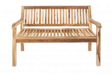 SAM® Gartenbank Teak 120 cm 2 Sitzer KINGSBURY