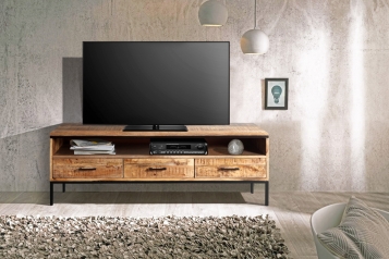 Lowboard TV-Board 150 x 50 x 40 cm Mangoholz massiv ARTA