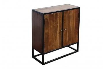 Sideboard Kommode Akazie 70x30x75 cm nussbaumfarben Nagar I