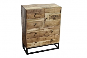Sideboard Kommode Akazie 65x30x90 cm naturfarben Nagar II