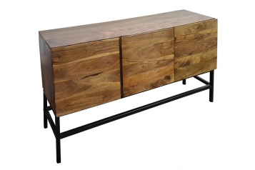 Sideboard Kommode Akazie 120x30x60 cm nussbaumfarben Nagar IV