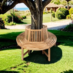 Rundbank 360° Gartenbank Teak massiv  ø180 cm TIMO