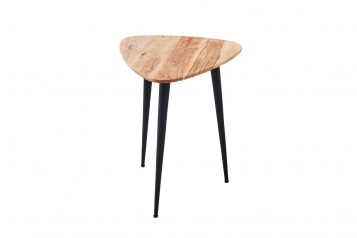 Beistelltisch Akazie 40x40 cm natur schwarz ELSA