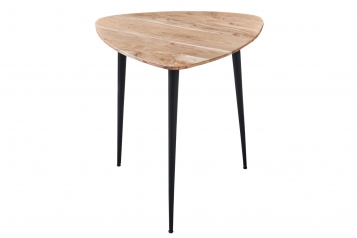 Beistelltisch Akazie 60x60 cm natur schwarz ELSA