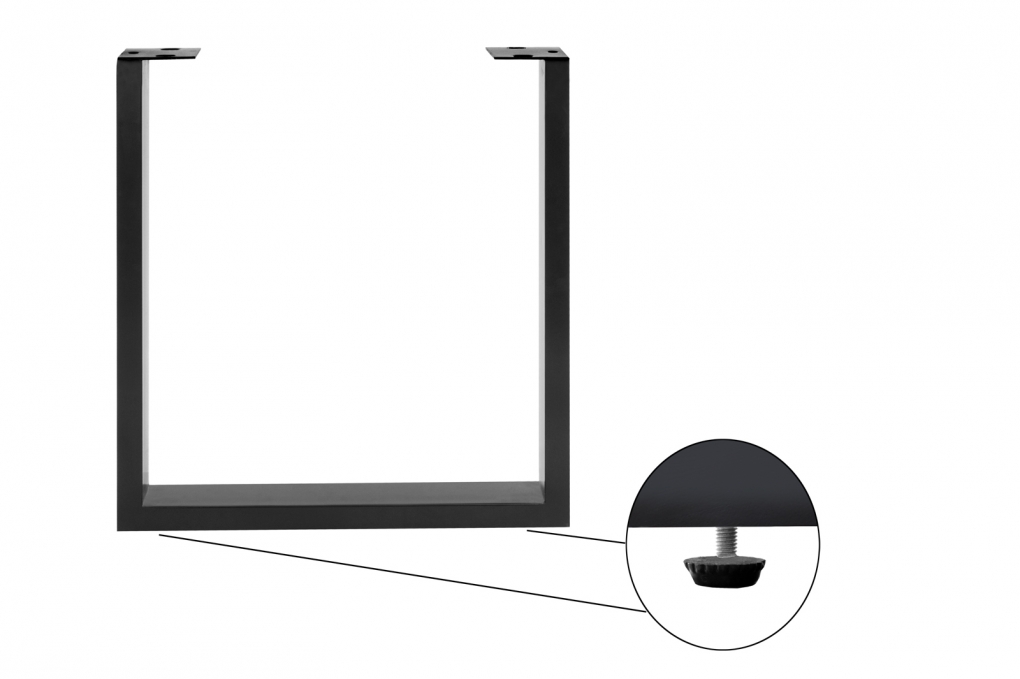 Esstisch Baumkante massiv Akazie Nussbaum 140 x 80 U-Gestell schwarz CALI itemprop=