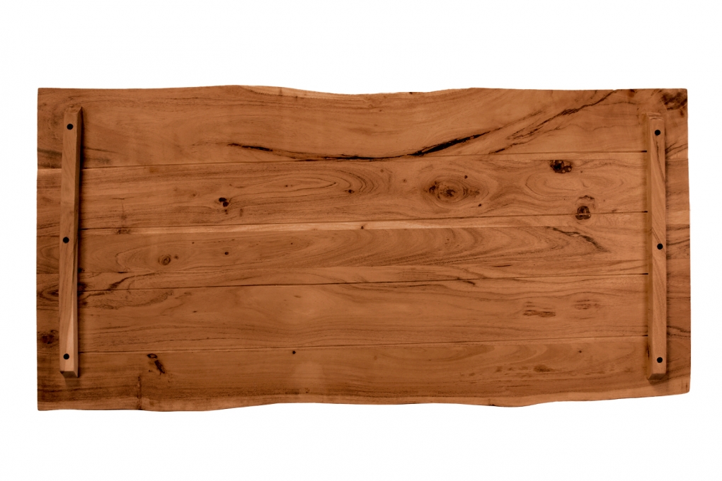 Tischplatte Baumkante Akazie Nuss 120 x 60 cm CURT itemprop=
