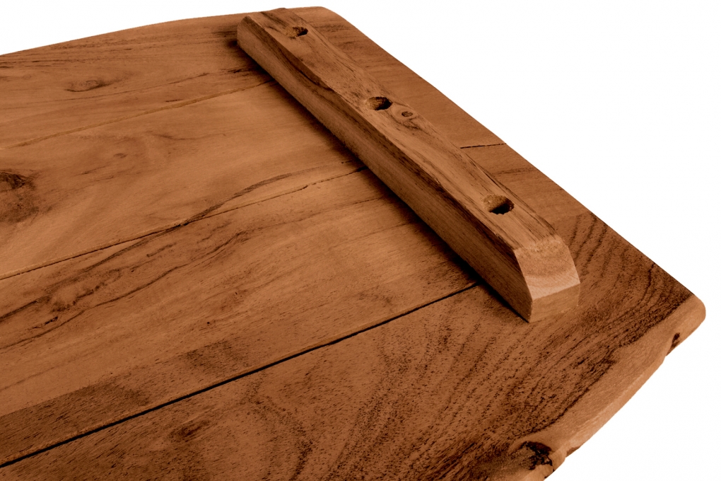 Tischplatte Baumkante Akazie Nuss 120 x 60 cm CURT itemprop=