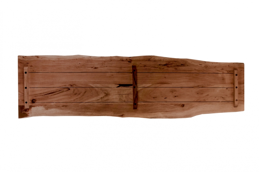  Tischplatte Baumkante Akazie Nuss 160 x 40 cm CURTIS itemprop=