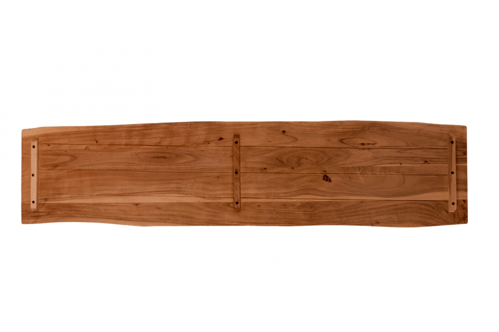  Tischplatte Baumkante Akazie Nuss 180 x 40 cm CURTIS itemprop=