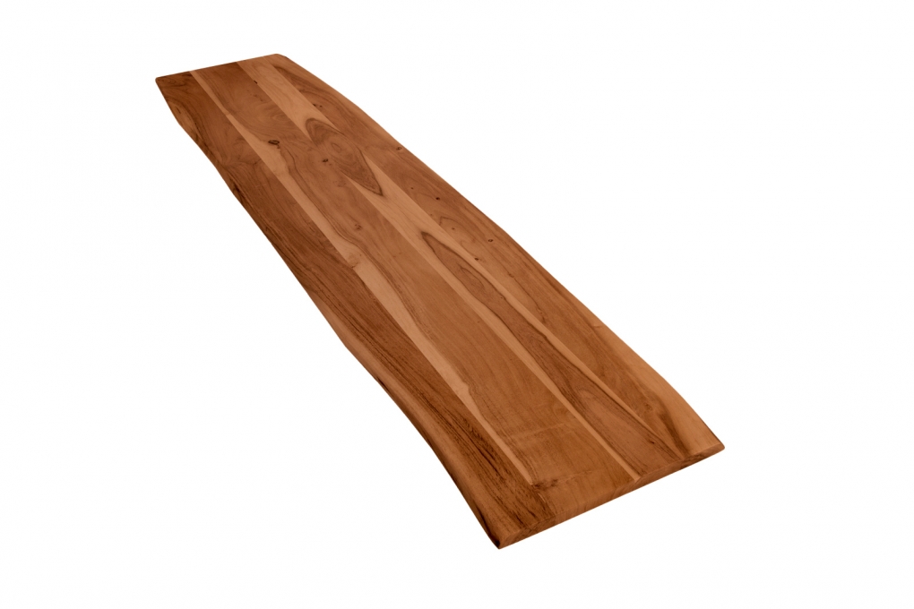  Tischplatte Baumkante Akazie Nuss 180 x 40 cm CURTIS itemprop=