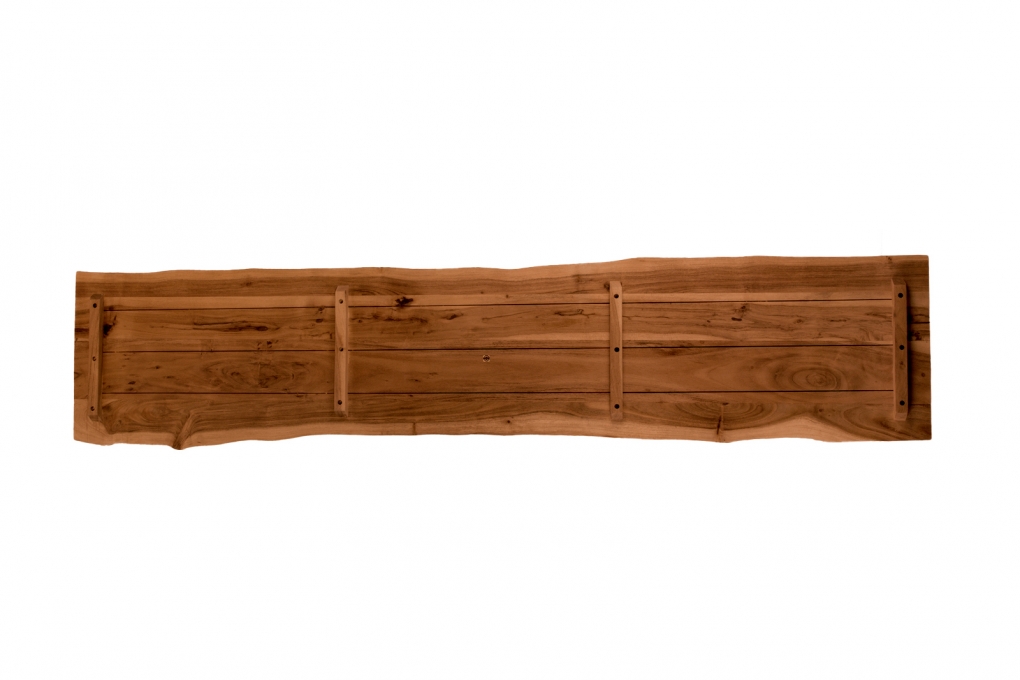  Tischplatte Baumkante Akazie Nuss 200 x 40 cm CURTIS itemprop=