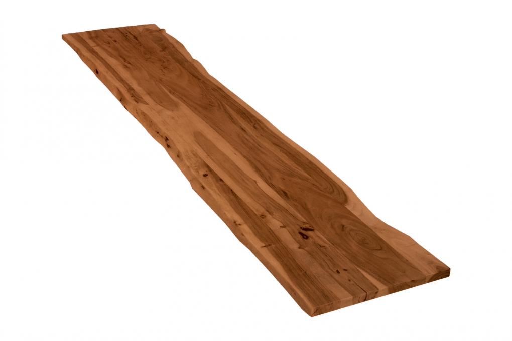  Tischplatte Baumkante Akazie Nuss 200 x 40 cm CURTIS itemprop=