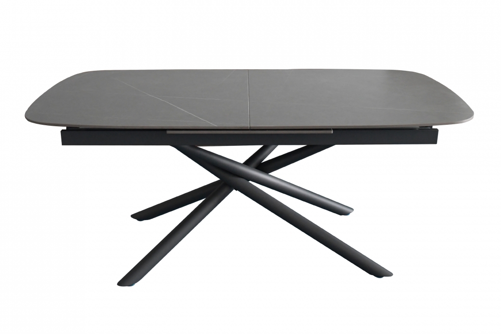 Esstisch Keramik 180 (240) x 90 mit ausziehbar schwarz Mikado-Gestell MELODIE itemprop=