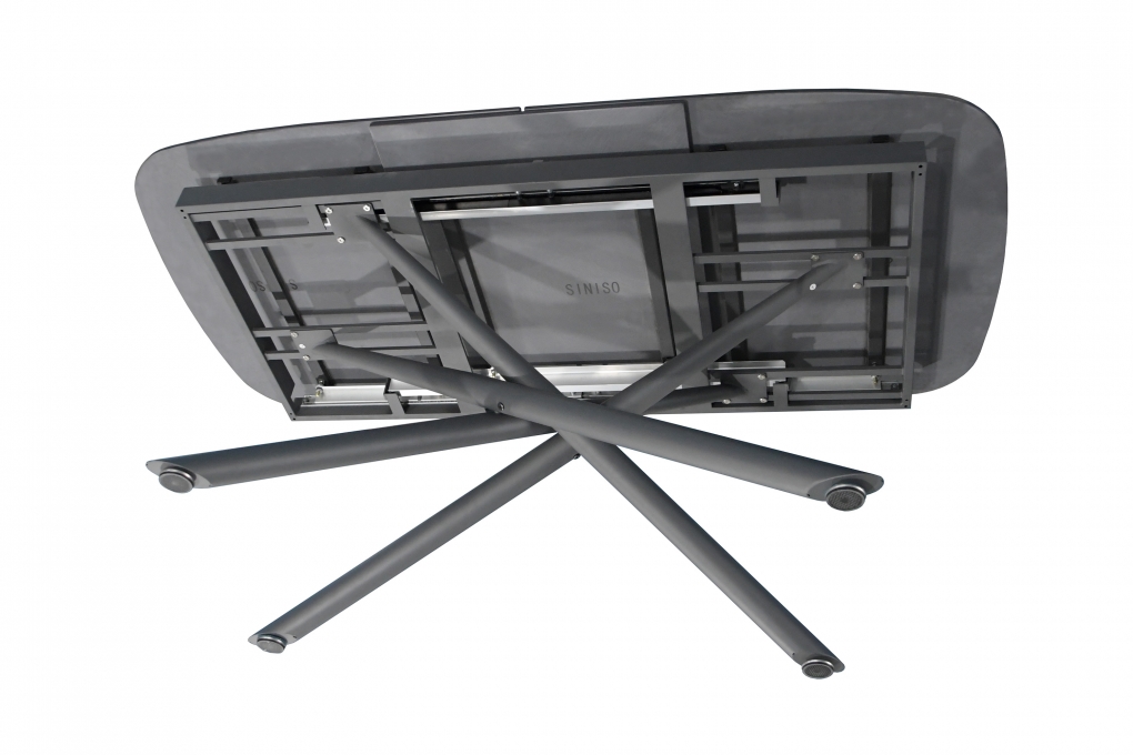 Esstisch Keramik 180 (240) x 90 mit ausziehbar schwarz Mikado-Gestell MELODIE itemprop=