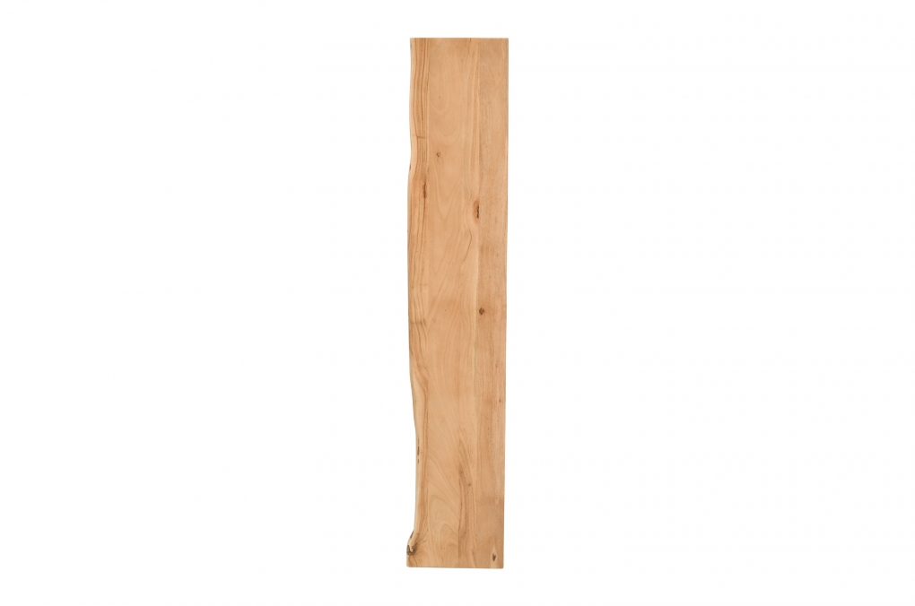 Holzplatte Arya mit echter Baumkante (einseitig), 200 x 30 cm, Akazienholz eichefarben, massiv & lackiert itemprop=