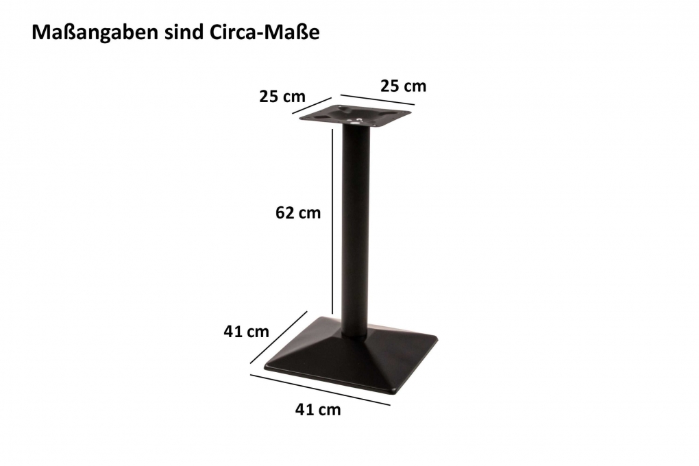Tischgestell Bistrotische & Esstische Standfuß Einzelsäule 41x41x72 cm schwarz itemprop=