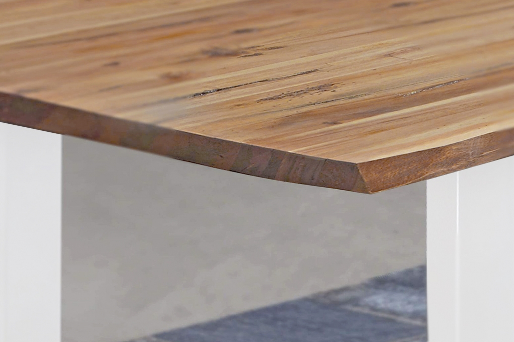 Esstisch Baumkante Massiv Akazie eichefarben 280x100 weiß NOAH itemprop=
