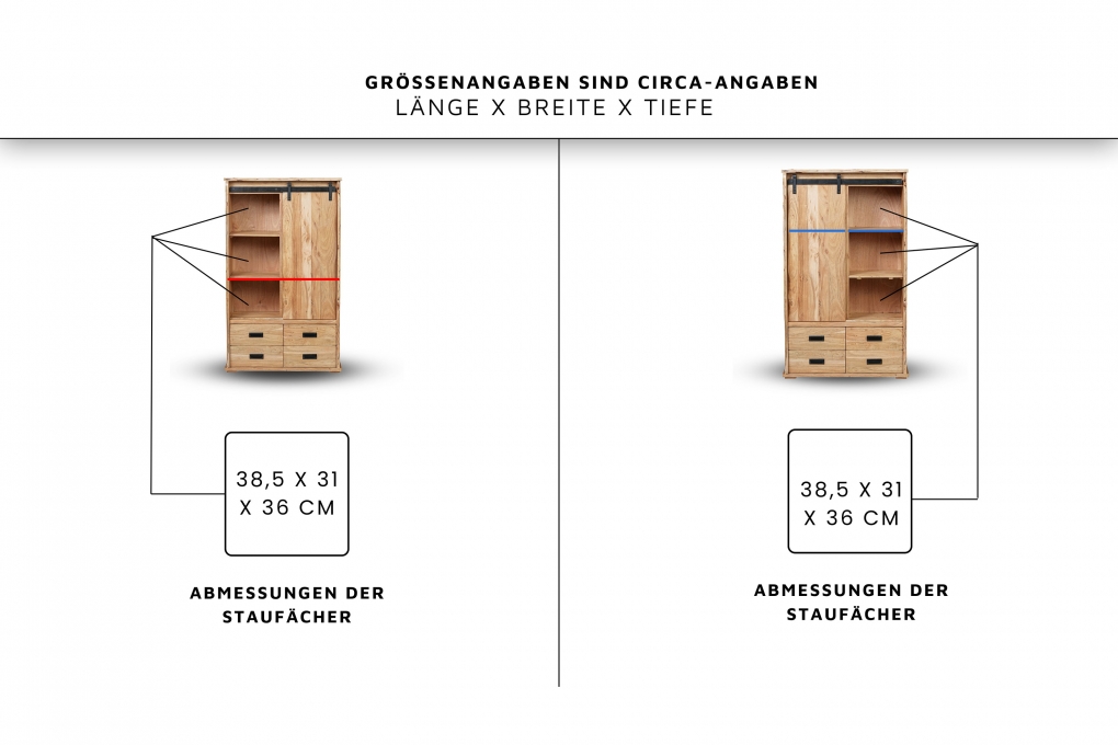 Highboard Baumkante 90 x 45 x 150 cm Akazienholz massiv naturfarben LIAN II itemprop=