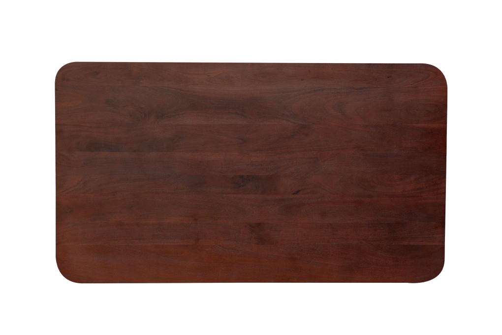 Esstisch 200 x 100 cm Akazie massiv kastanienfarben Schweizer Kante Spider-Gestell Holz kastanie ROBERTO itemprop=