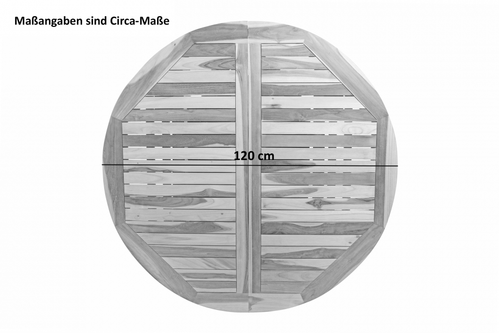 Gartentisch ausziehbar Teak Holz 120 - 170 cm oval BORNEO itemprop=