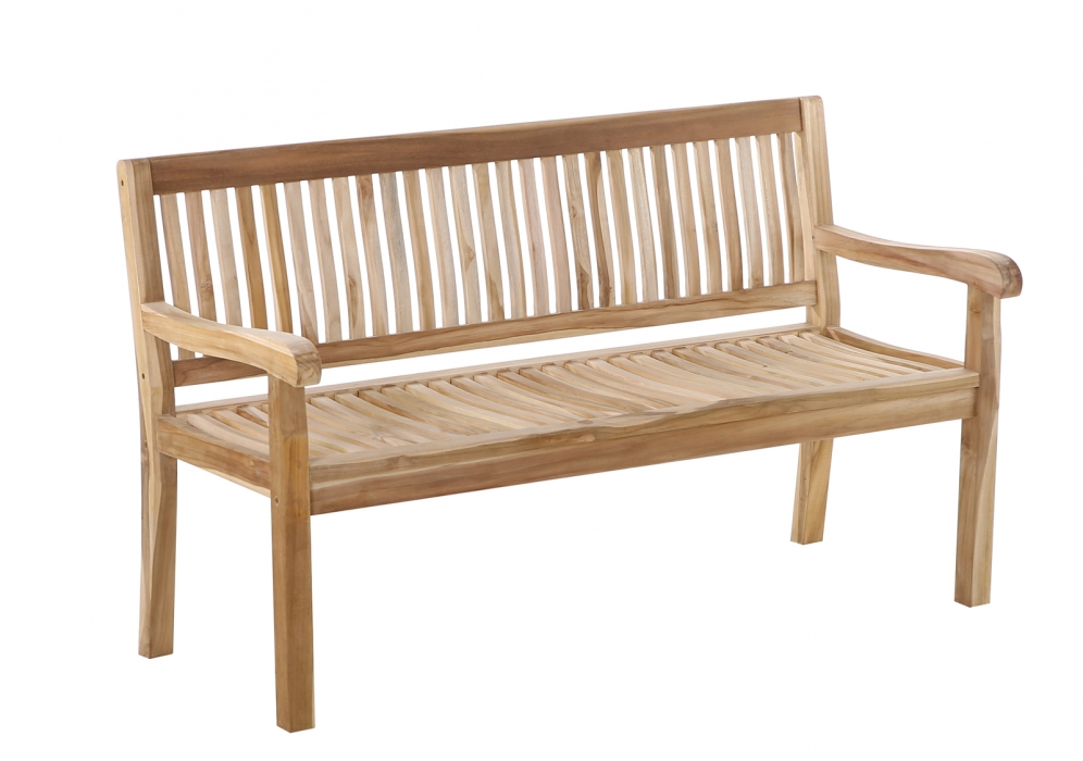 SAM® Gartenbank Teak 150 cm 3 Sitzer KINGSBURY itemprop=