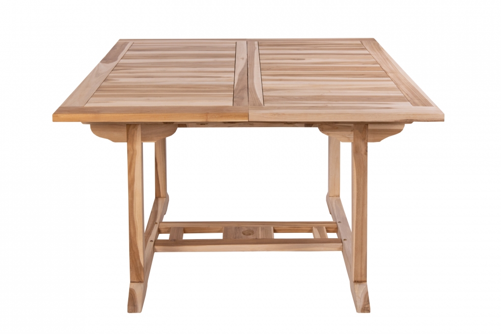 SAM® Teak Gartentisch eckig ausziehbar 120 - 170 cm x 120 cm Madera itemprop=