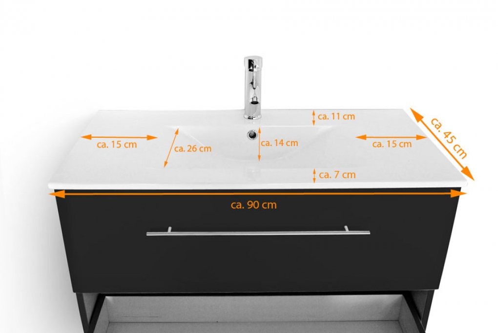 SAM® Badmöbelset weiß 4tlg Keramikbecken 90 cm BASEL itemprop=