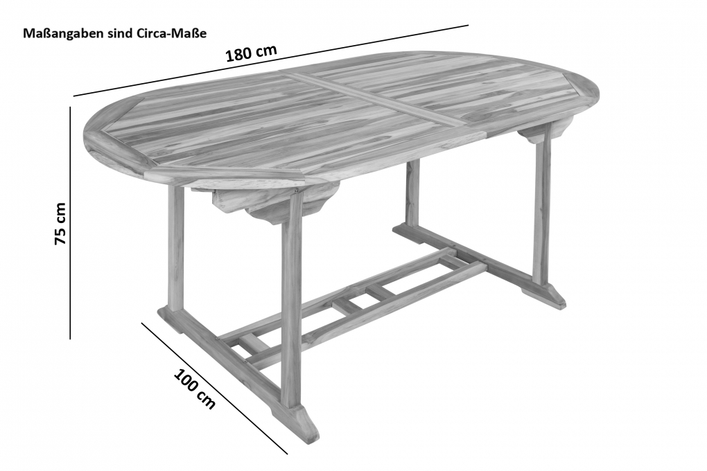 SAM® TEAK Gartentisch ausziehbar Teakholz 180 - 240 cm ARUBA itemprop=