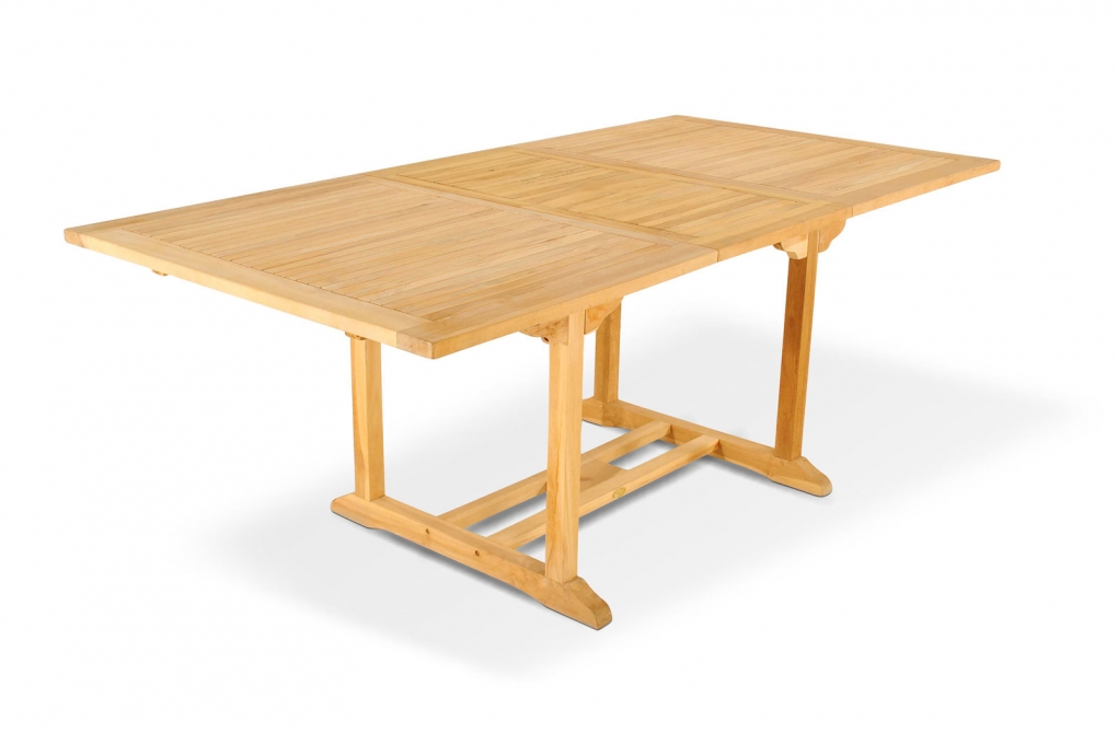Gartenmöbel Set 4tlg mit Eckbank Teak Gartentisch ausziehbar 180-240 cm KUBA/ARUBA itemprop=