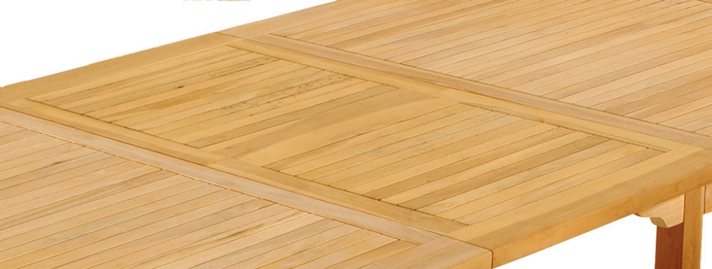 Gartenmöbel Set 4tlg mit Eckbank Teak Gartentisch ausziehbar 180-240 cm KUBA/ARUBA itemprop=