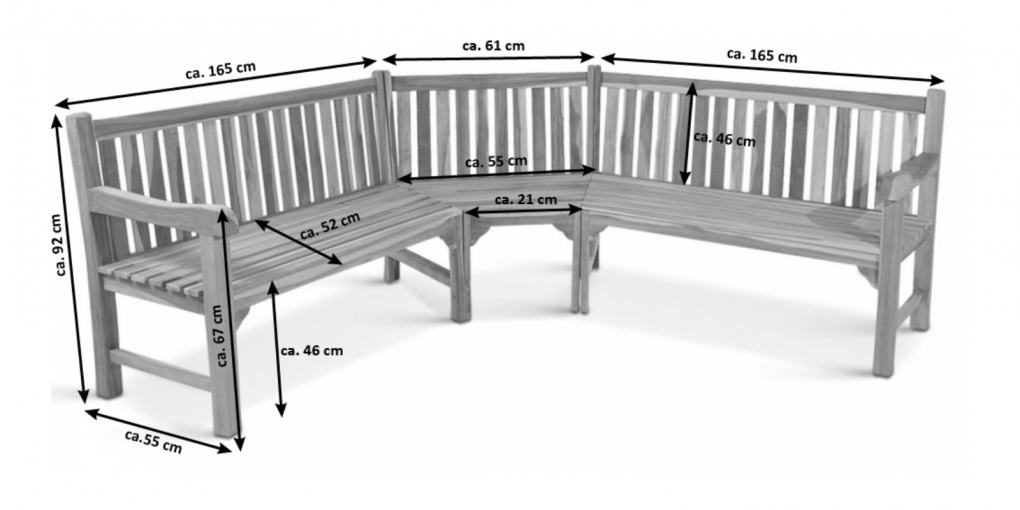 Gartenmöbel Set 4tlg mit Eckbank Teak Gartentisch ausziehbar 180-240 cm KUBA/ARUBA itemprop=