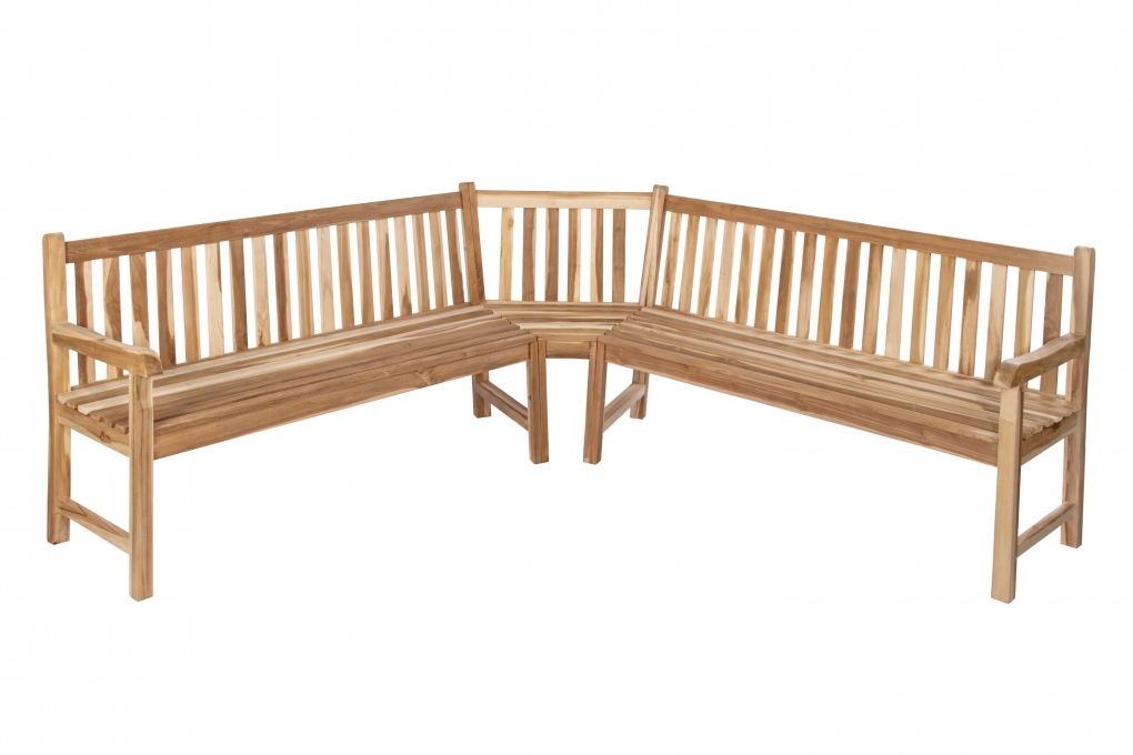 SAM® Gartenmöbel Set 4tlg mit Eckbank Teak Gartentisch ausziehbar 120-170 cm BORNEO/SOLO itemprop=
