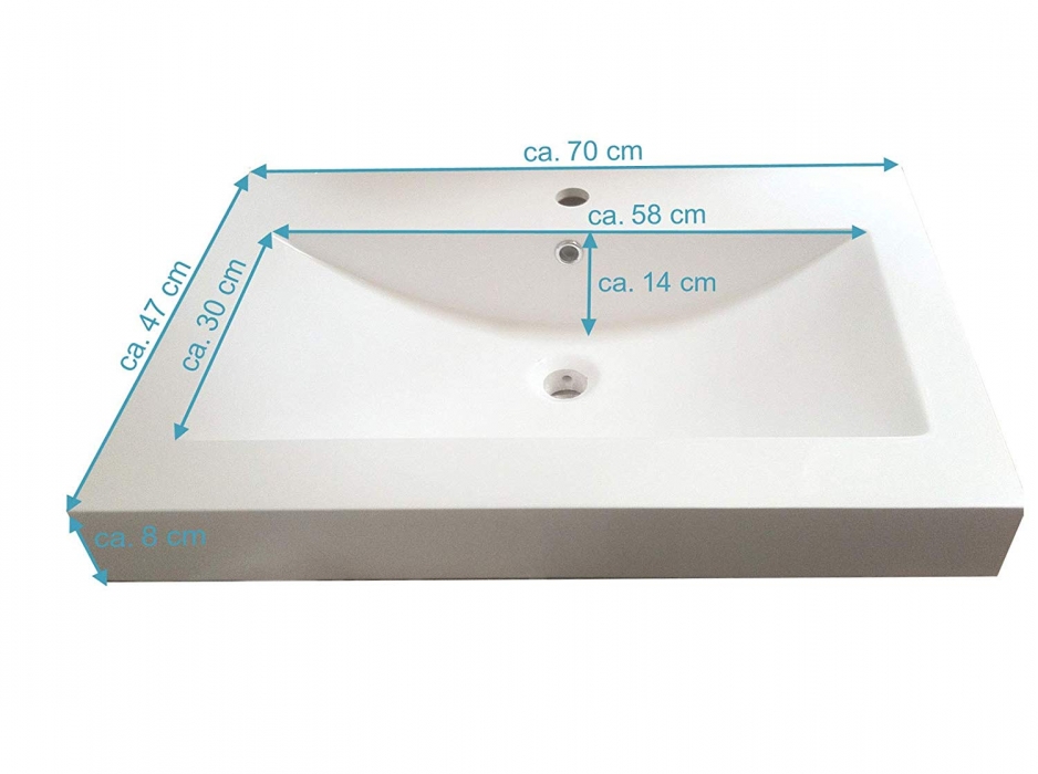 SAM® Badmöbel Set 2tlg Spiegel Waschtisch 70 cm sonomaeiche PARMA itemprop=