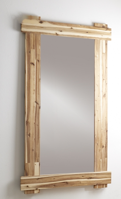 Spiegel Wandspiegel 90x180 cm Massivholz Akazie natur Casanova itemprop=