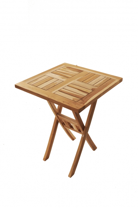 Balkonmöbel-Set 3tlg. Teak Klapptisch 70 x 70 cm SUNSET/MENORCA itemprop=