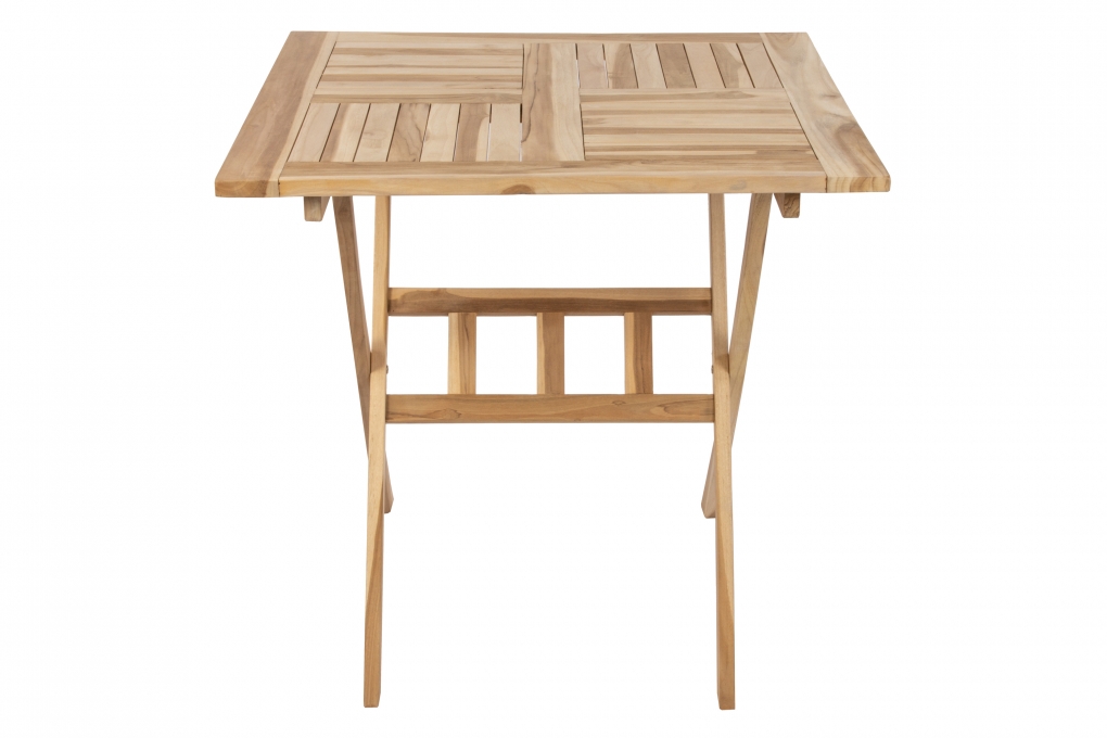 Balkontisch klappbar Teak Holz 80 x 80 cm SAMO itemprop=