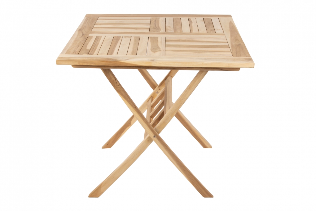 Balkontisch klappbar Teak Holz 80 x 80 cm SAMO itemprop=