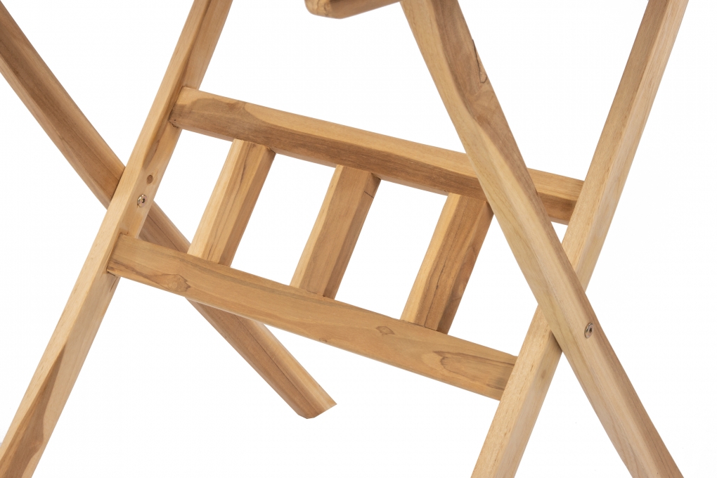 Balkontisch klappbar Teak Holz 80 x 80 cm SAMO itemprop=