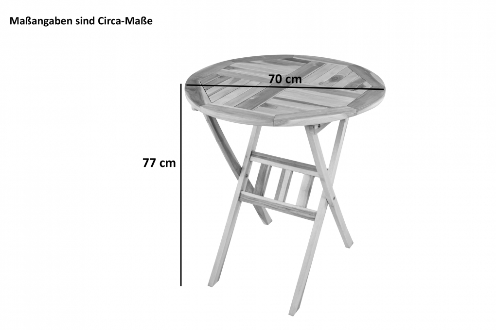 SAM® Balkontisch rund 70 x 70 cm Teak Terrassentisch ROMANA itemprop=