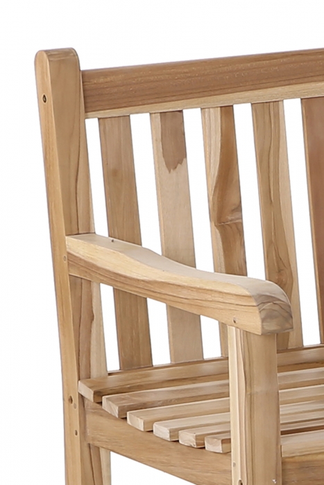 Gartenbank Teak-Holz 120 cm 2 Sitzer JAVA itemprop=