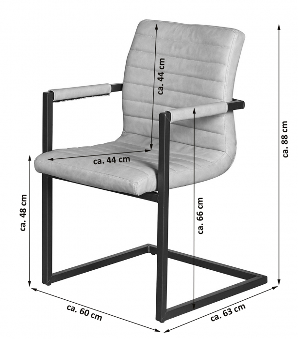 SAM® Esszimmerstuhl Freischwinger anthrazit Eisengestell PARZIVO itemprop=