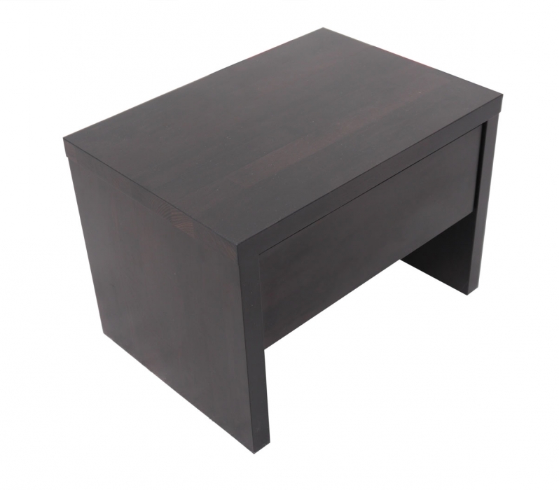 SAM® Nachttisch 50 x 36 cm Massivholz Kernbuche wenge mit Schublage und Ablage BEN itemprop=