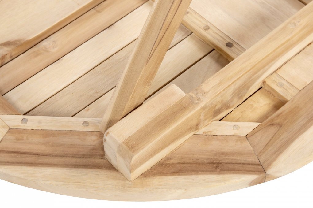 Balkontisch Teak rund klappbar 80 x 80 cm RONDO itemprop=