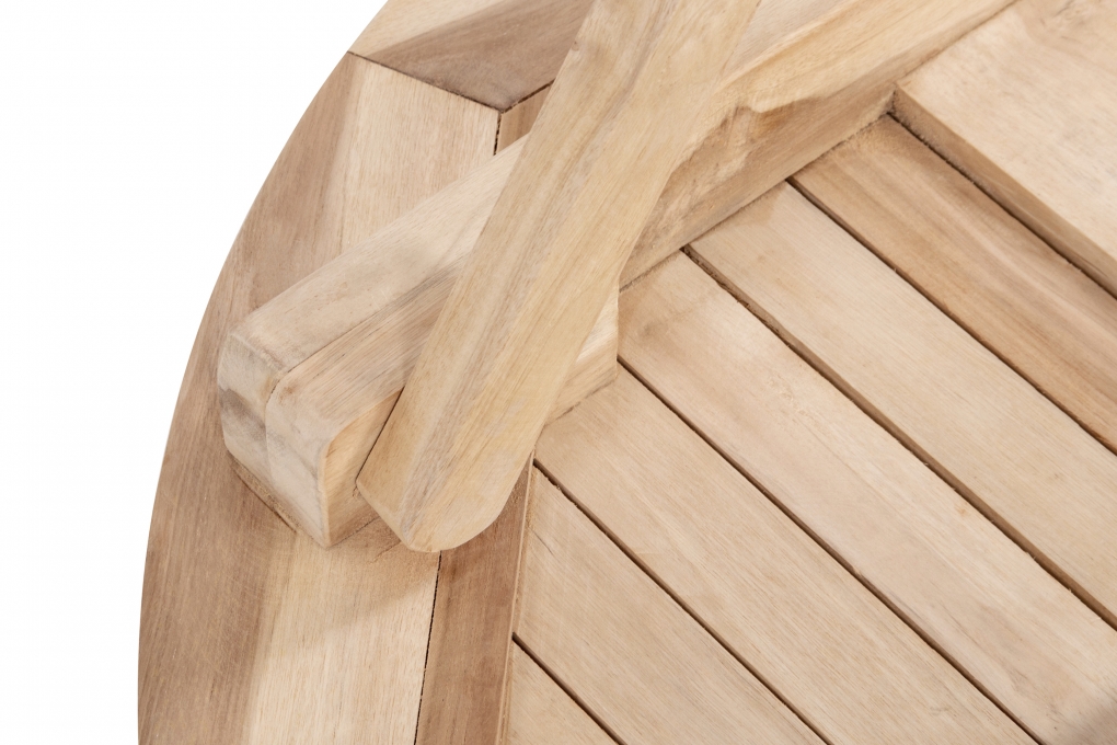 Balkontisch Teak rund klappbar 80 x 80 cm RONDO itemprop=