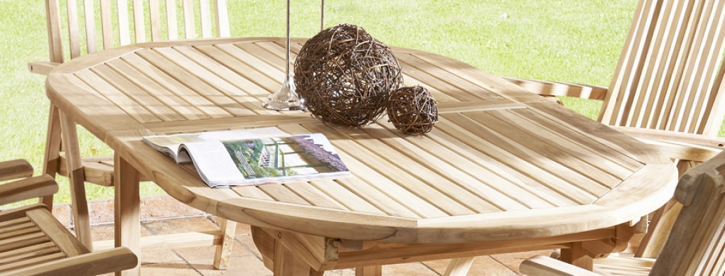 SAM® Gartenmöbel Set 7tlg Teak Gartentisch ausziehbar 180-240 cm ARUBA itemprop=